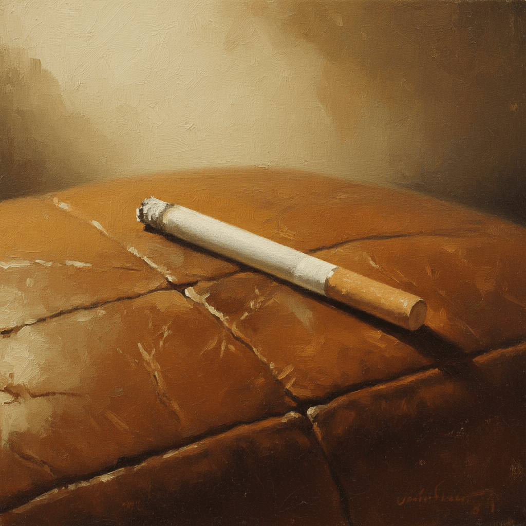 A lone cigarette resting on an ashtray in soft lighting, symbolizing the Islamic question of whether smoking is permissible