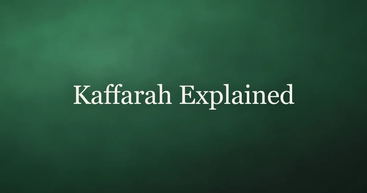 Kaffarah Explained title text on a green background