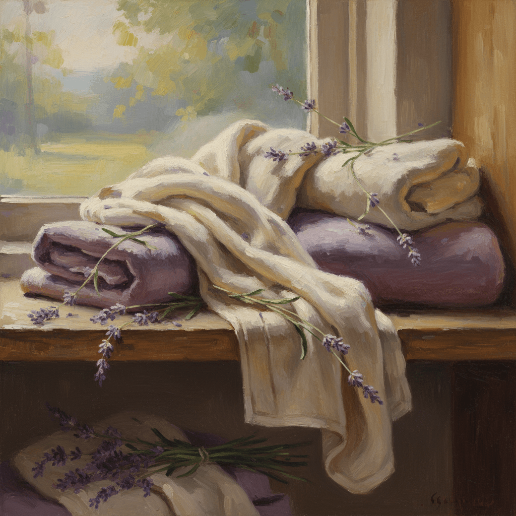 Are tampons haram in Islam โ feminine hygiene items in soft warm muted oil painting tones