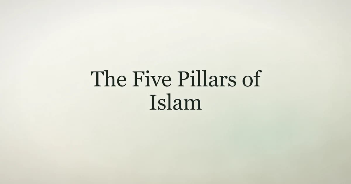 The five pillars of Islam โ shahada, salah, zakat, sawm, and hajj explained
