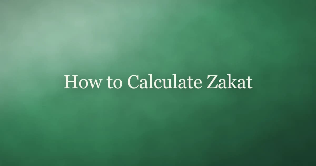 How to calculate zakat step by step in Islam