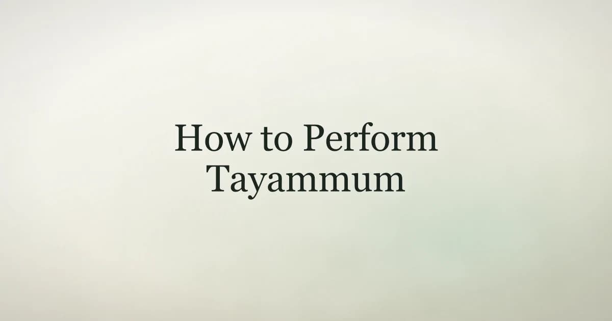 How to perform tayammum β step-by-step guide to Islamic dry ablution with clean earth