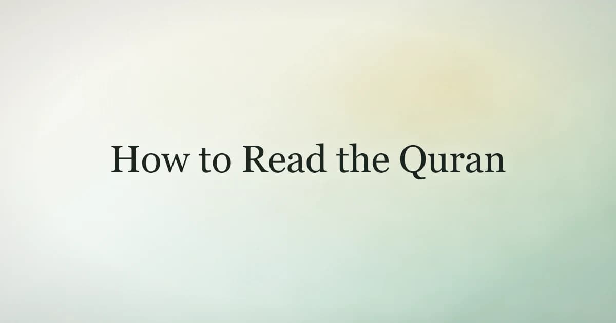 How to read the Quran for beginners step by step