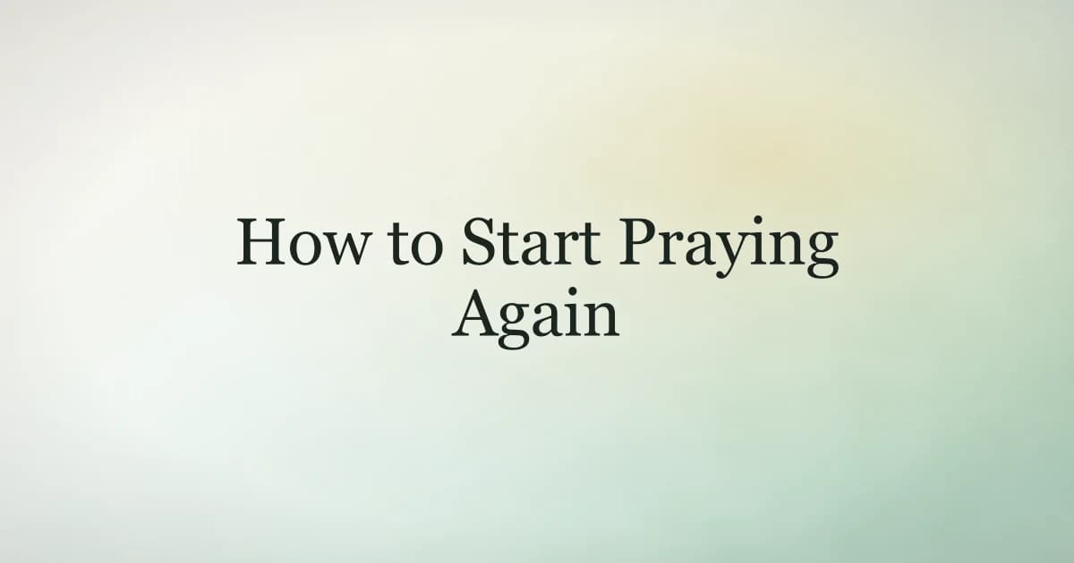 How to start praying again — returning to salah after a long break